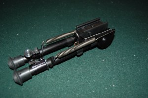 Bipod mounted